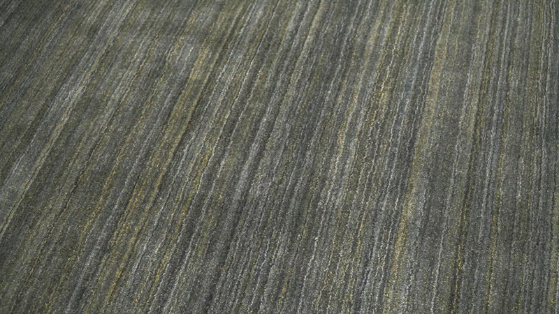 Shaded Olive and Gray Scandinavian 5x7 Blended bamboo Silk Flatwoven Area Rug | HL43