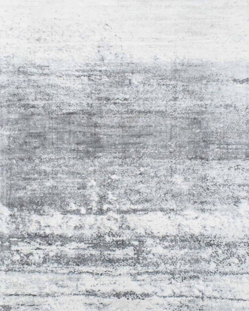 5x7.6 Rug, Abstract Ivory and Gray Rug made with Viscose Art Silk - The Rug Decor