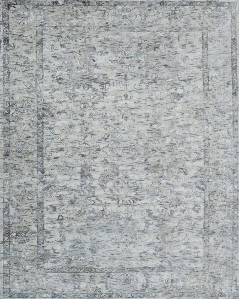 5x7.6 Rug, Abstract Red and Gray Rug made with Viscose Art Silk - The Rug Decor