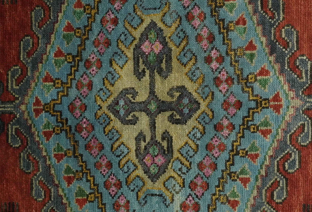 5x8, 6x9, 8x10, 9x12, 10x14 and 12x15 Hand Knotted Red, Blue and Olive Traditional Antique Persian Wool Area Rug | TRDCP914810 - The Rug Decor
