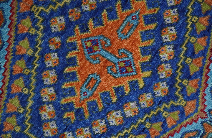5x8, 6x9, 8x10, 9x12, 10x14 and 12x15 Hand Knotted Rust, Blue and Olive Traditional Antique Persian Wool Area Rug | TRDCP919810 - The Rug Decor