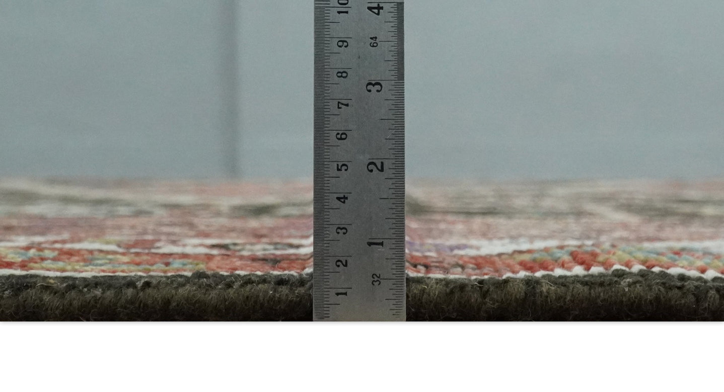 5x8, 6x9, 8x10, 9x12, 10x14 and 12x15 Hand Knotted Rust, Ivory and Black Traditional Antique Persian Wool Area Rug | TRDCP819 - The Rug Decor