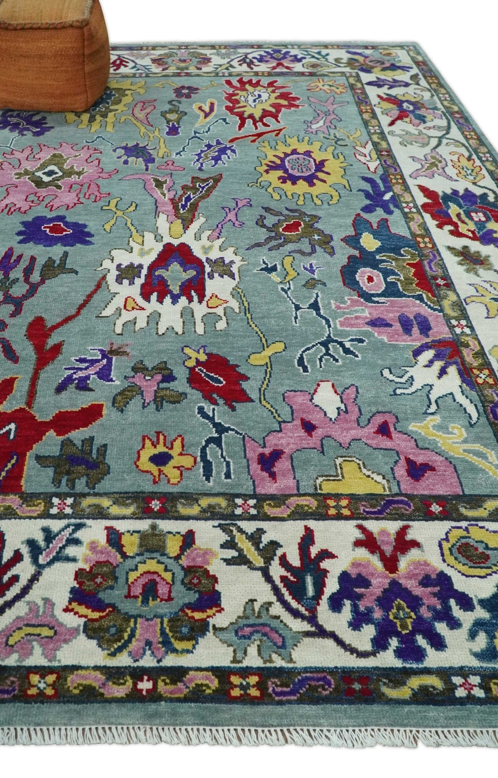 5x8, 6x9, 8x10, 9x12, 10x14 and 12x15 Hand Knotted Silver, Ivory and Brown Oriental Traditional Persian Area Rug | TRDCP970 - The Rug Decor