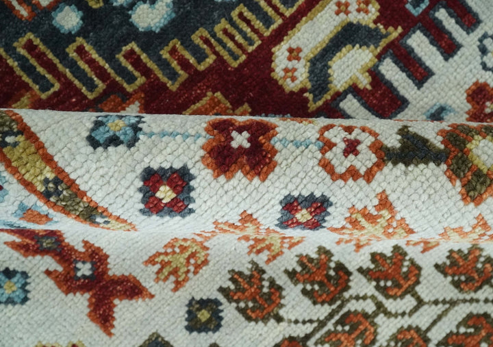 5x8, 6x9, 8x10, 9x12, 10x14 and 12x15 Hand Knotted traditional Oriental Ivory, Rust and Gray Traditional Rug | TRDCP1040912 - The Rug Decor