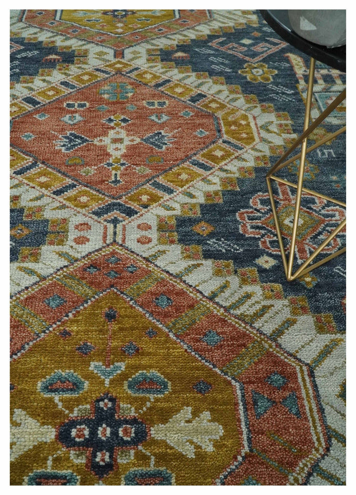 5x8, 6x9, 8x10, 9x12, 10x14 and 12x15 Rust, Gold and Gray Oriental Traditional Persian Area Rug | TRDCP1087 - The Rug Decor