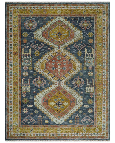5x8, 6x9, 8x10, 9x12, 10x14 and 12x15 Rust, Gold and Gray Oriental Traditional Persian Area Rug | TRDCP1087 - The Rug Decor