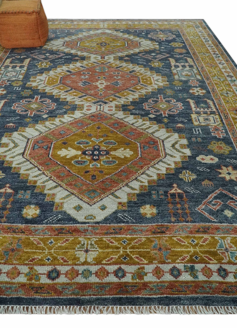 5x8, 6x9, 8x10, 9x12, 10x14 and 12x15 Rust, Gold and Gray Oriental Traditional Persian Area Rug | TRDCP1087 - The Rug Decor