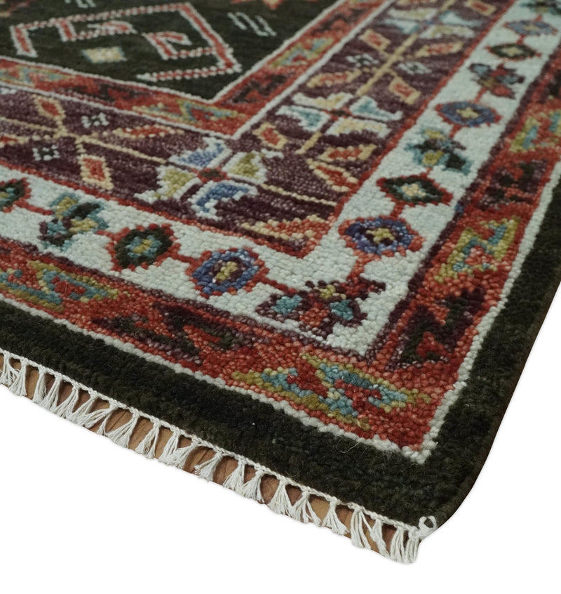 5x8, 6x9, 8x10, 9x12, 10x14 and 12x15 Rust, Ivory and Brown Oriental Traditional Persian Area Rug | TRDCP1095 - The Rug Decor