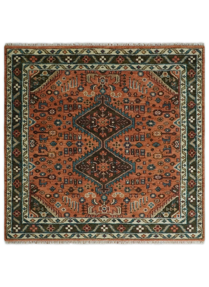 5x8, 6x9, 8x10, 9x12, 10x14 and 12x15 Rust, Ivory and Brown Oriental Traditional Persian Area Rug | TRDCP810 - The Rug Decor