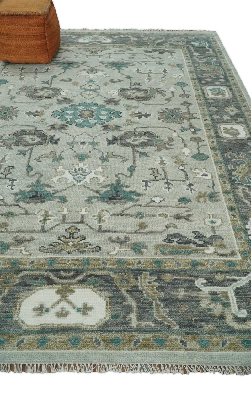 5x8, 6x9, 8x10, 9x12, 10x14 and 12x15 Silver, Gray and Brown Traditional Persian Hand Knotted Area Rug | TRDCP807 - The Rug Decor