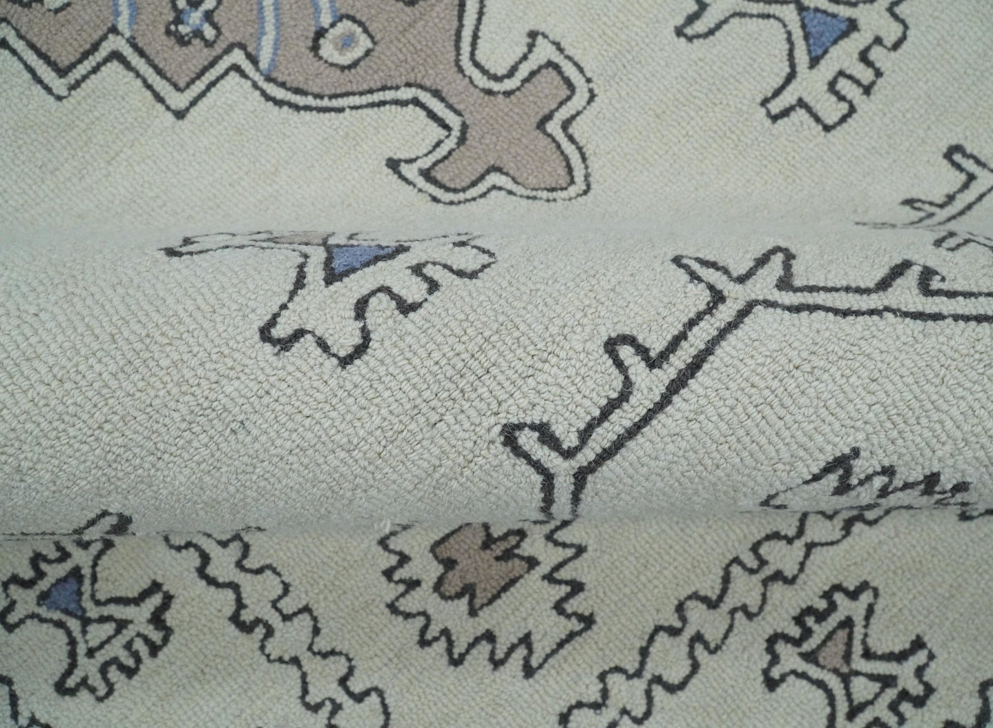 5x8, 6x9, 8x10 and 9x12 Ivory and Peach Persian Style Antique Oriental Tribal Hand Tufted Wool Area Rug | TRI3 - The Rug Decor