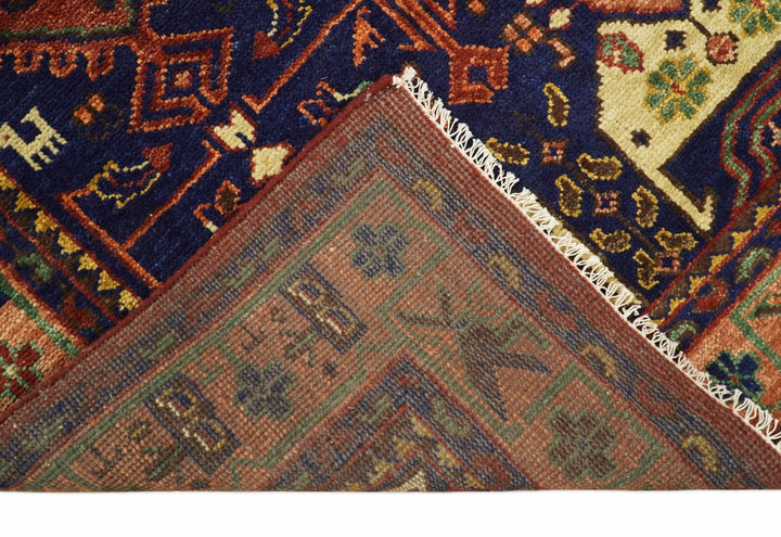 5x8, 6x9, 8x10 and 9x12 Wool Traditional Antique Vintage Persian Red and Blue Hand knotted Area Rug | TRDCP194 - The Rug Decor