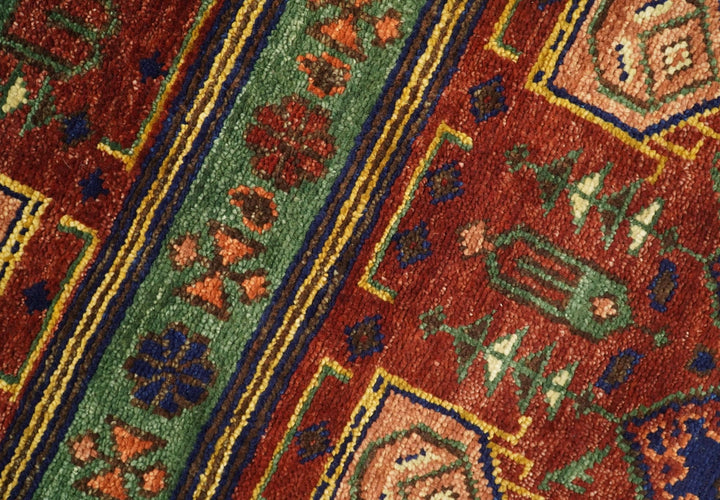 5x8, 6x9, 8x10 and 9x12 Wool Traditional Antique Vintage Persian Red and Blue Hand knotted Area Rug | TRDCP194 - The Rug Decor