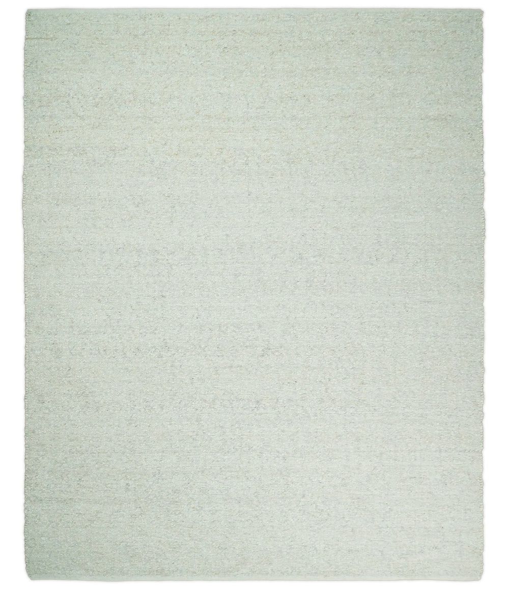 5x8, 6x9 and 8x10 Chunky Soft Flatweave Solid White Handwoven Area Rug | BER3 - The Rug Decor