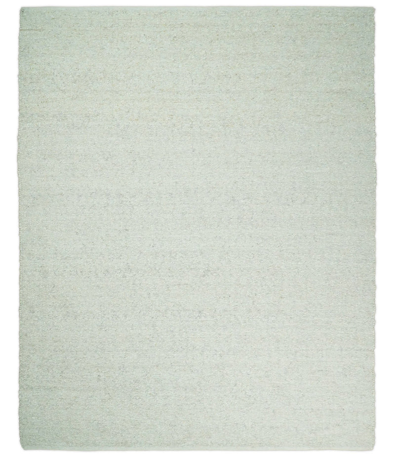 5x8, 6x9 and 8x10 Chunky Soft Flatweave Solid White Handwoven Area Rug | BER3 - The Rug Decor