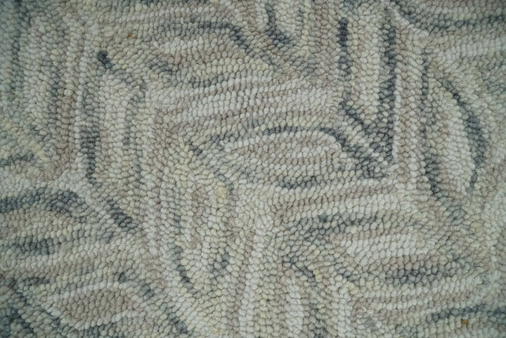 5x8 and 8x10 Beige and Gray Hand Tufted Modern Scandinavian Wool Loop Rug | ALCH1 - The Rug Decor