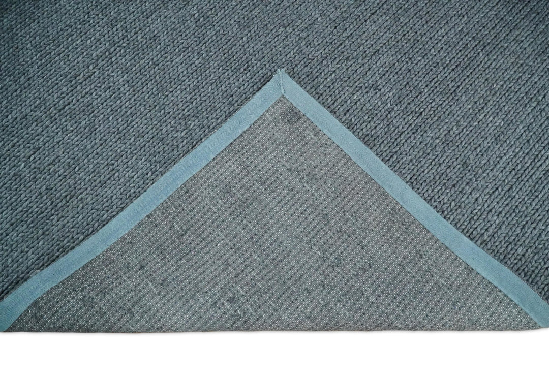 5x8 and 8x10 Braided Wool Solid Gray Felted Chunky Hand Woven Soft Plush Area Rug | DOV7 - The Rug Decor