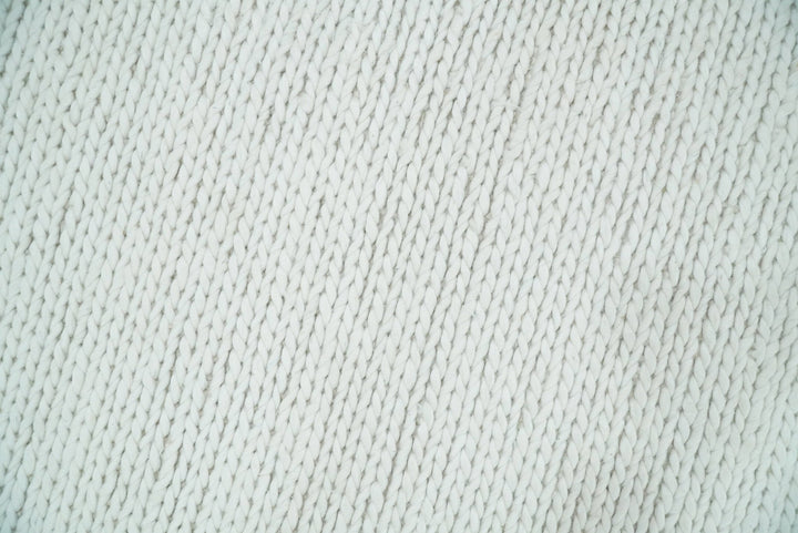 5x8 and 8x10 Braided Wool Solid White Felted Chunky Hand Woven Soft Plush Area Rug | DOV6 - The Rug Decor