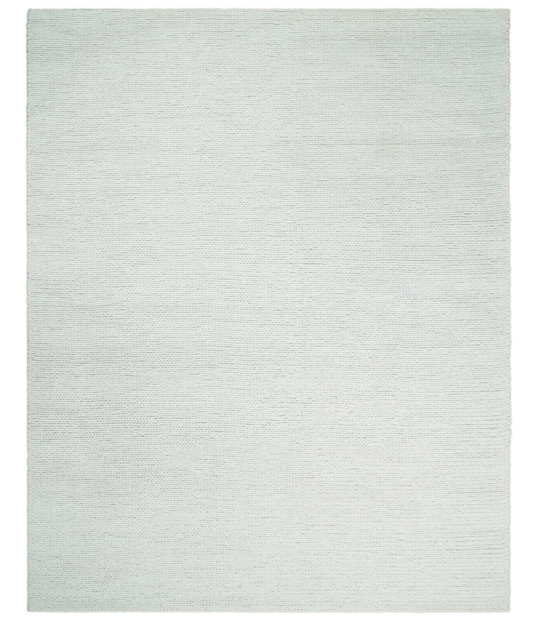 5x8 and 8x10 Braided Wool Solid White Felted Chunky Hand Woven Soft Plush Area Rug | DOV6 - The Rug Decor