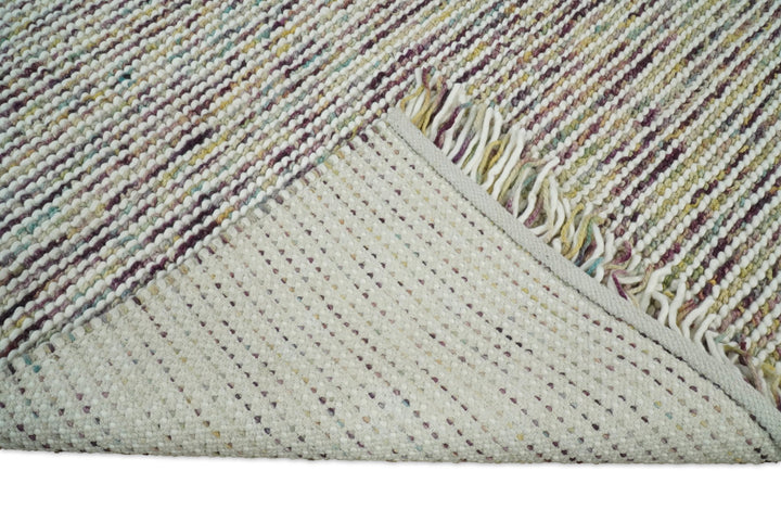 5x8 and 8x10 Hand Made Blue Woolen Chunky and Soft Area Rug | JOY2 - The Rug Decor