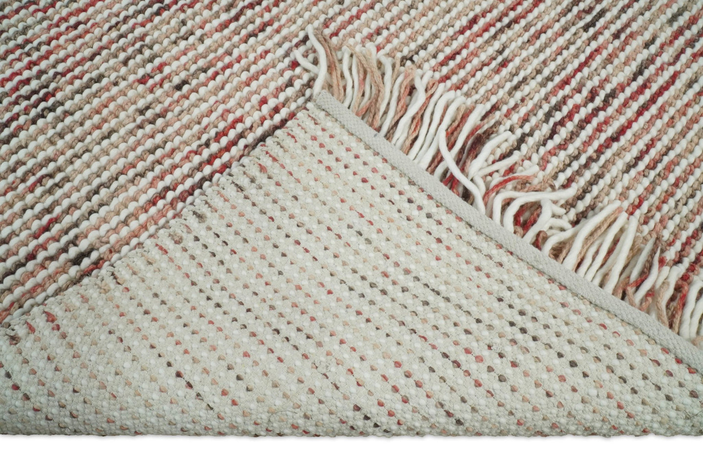 5x8 and 8x10 Hand Made Blue Woolen Chunky and Soft Area Rug | JOY3 - The Rug Decor