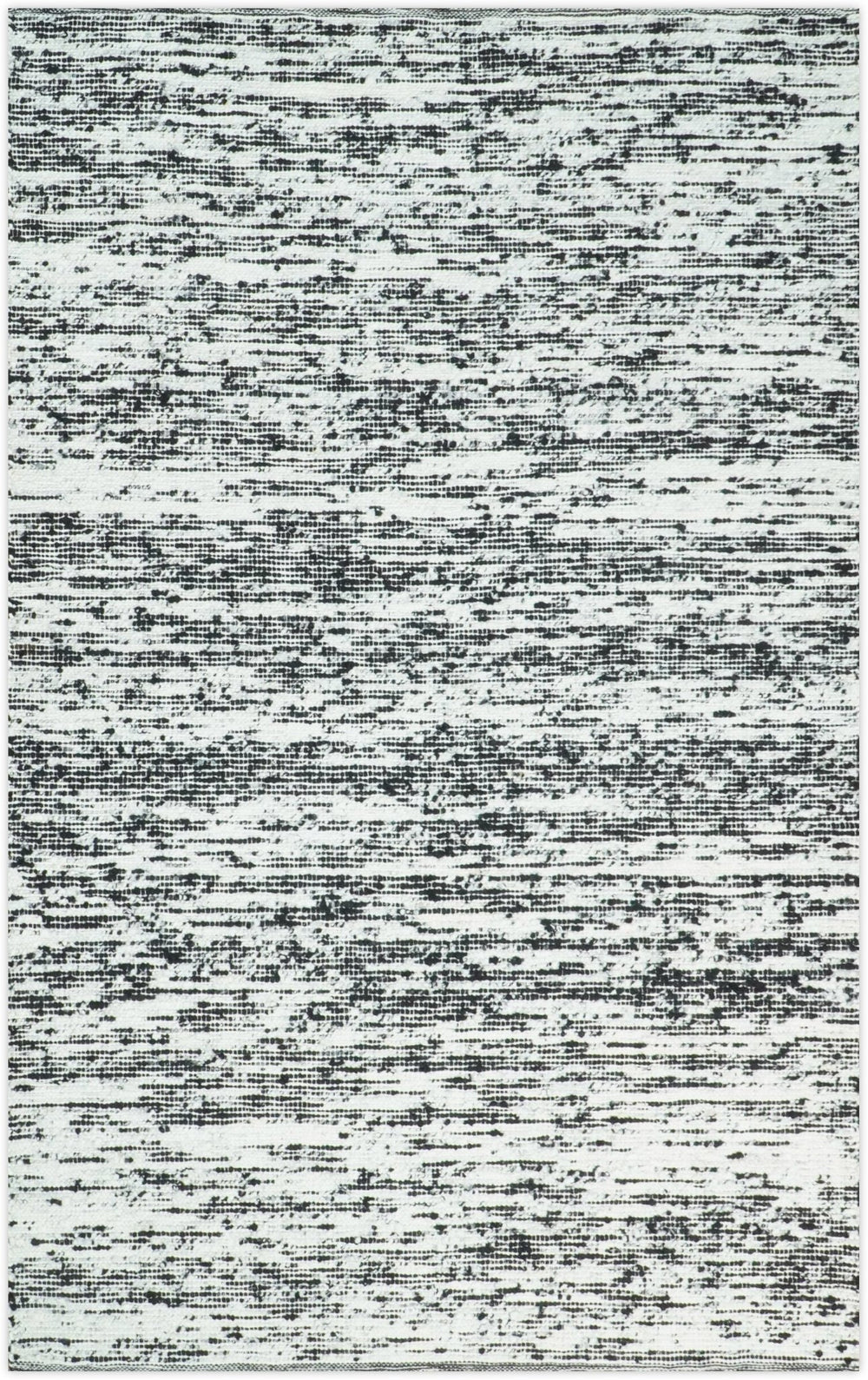 5x8 and 8x10 Hand Made Woolen Chunky and Soft Black and Ivory Area Rug | BER1 - The Rug Decor