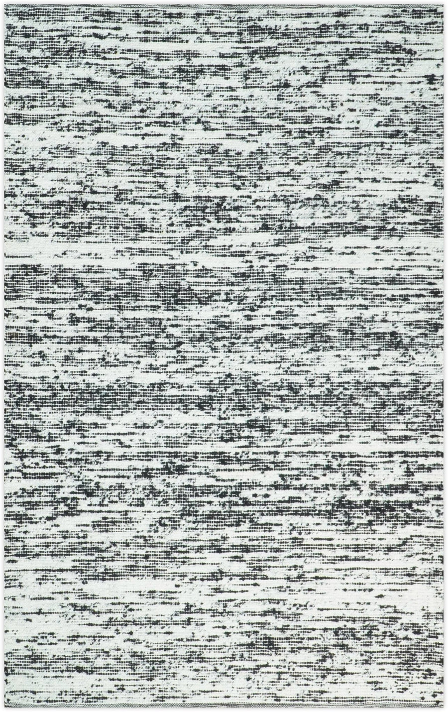 5x8 and 8x10 Hand Made Woolen Chunky and Soft Black and Ivory Area Rug | BER1 - The Rug Decor