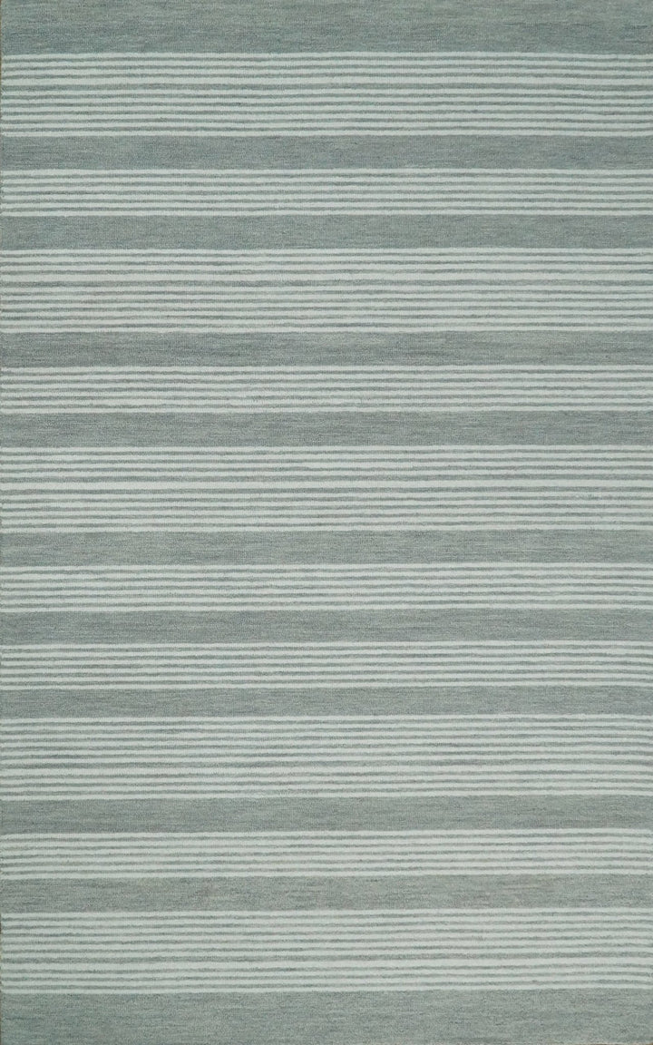 5x8 and 8x10 Hand Made Woolen Modern Grey and Ivory Area Rug | NAU001 - The Rug Decor