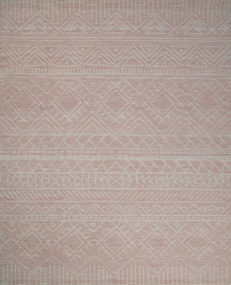 5x8 and 8x10 Hand Made Woolen Modern Pink Area Rug | AZT001 - The Rug Decor
