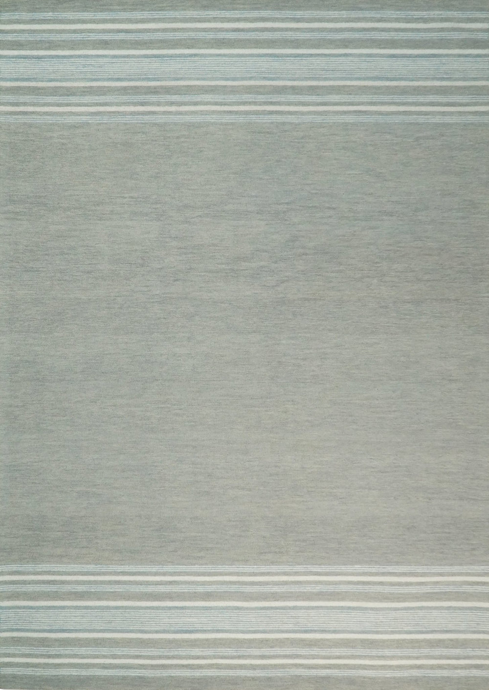 5x8 and 8x10 Hand Made Woolen Modern Stripes Ivory and Grey Area Rug | NAU003 - The Rug Decor