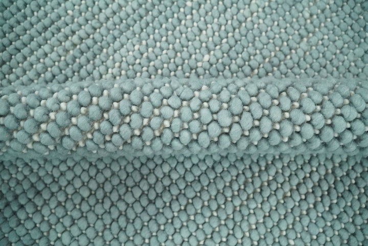 5x8 and 8x10 Modern Handmade Solid Blue Wool Area Rug | The Rug Decor | TRD2383 - The Rug Decor