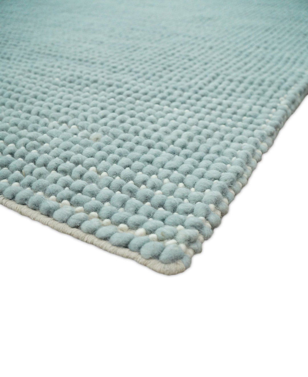5x8 and 8x10 Modern Handmade Solid Blue Wool Area Rug | The Rug Decor | TRD2383 - The Rug Decor