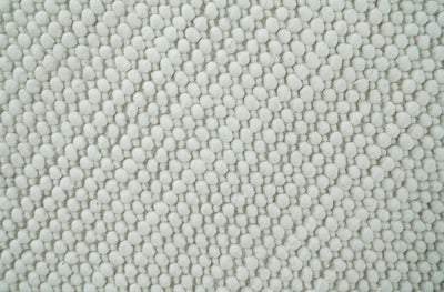 5x8 and 8x10 Solid Ivory Chunky Handwoven Wool Area Rug, Layering Rug | TRD2380 - The Rug Decor