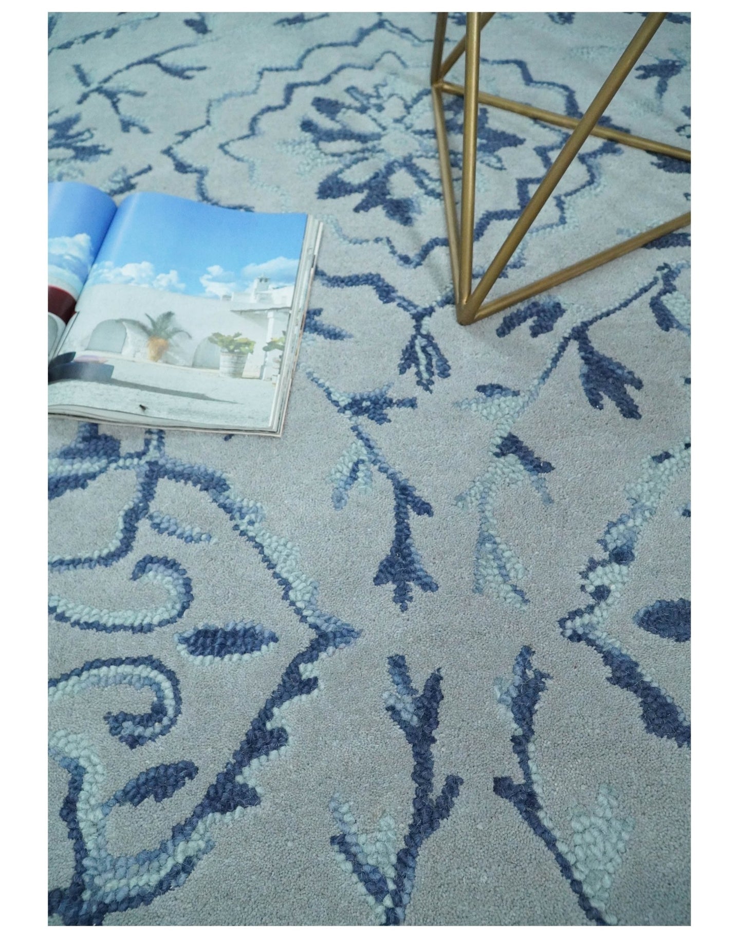 5x8 and 8x11 Handmade Area rug made with fine Wool Area Rug | TRD6380B - The Rug Decor