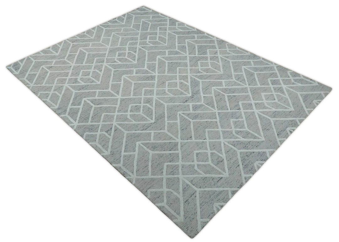 5x8 and 8x11 Wool Area Rug | Handmade Area rug made with fine wool | TRD6373C - The Rug Decor