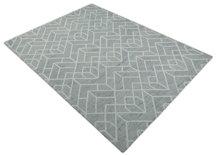 5x8 and 8x11 Wool Area Rug | Handmade Area rug made with fine wool | TRD6373C - The Rug Decor