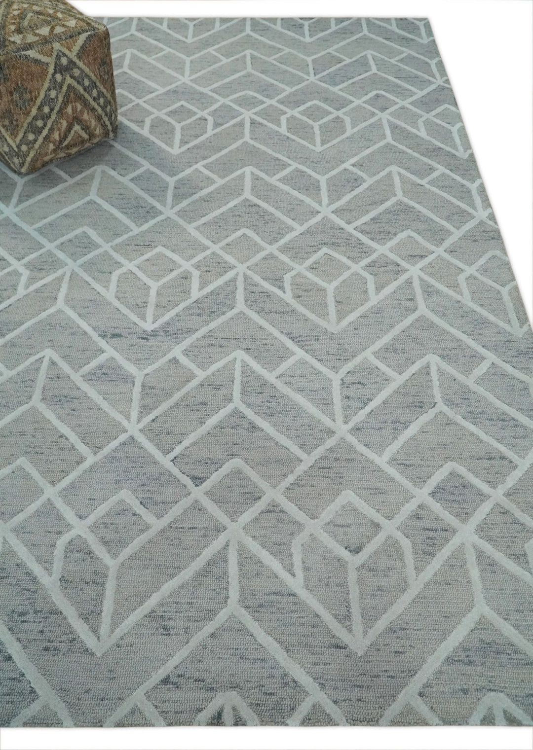 5x8 and 8x11 Wool Area Rug | Handmade Area rug made with fine wool | TRD6373C - The Rug Decor