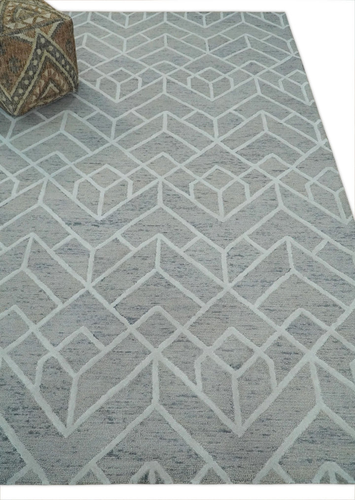 5x8 and 8x11 Wool Area Rug | Handmade Area rug made with fine wool | TRD6373C - The Rug Decor
