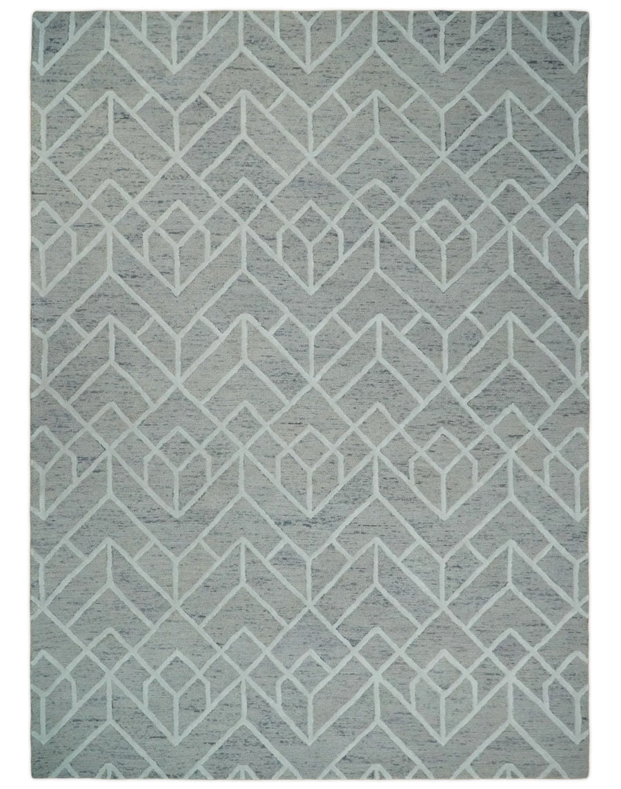 5x8 and 8x11 Wool Area Rug | Handmade Area rug made with fine wool | TRD6373C - The Rug Decor