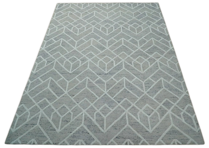 5x8 and 8x11 Wool Area Rug | Handmade Area rug made with fine wool | TRD6373C - The Rug Decor