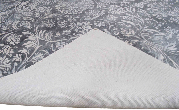 5x8 Blue and Silver Handmade Area Rug Made With Fine Viscose - The Rug Decor