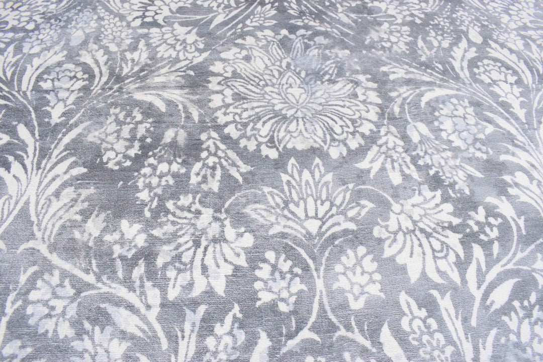 5x8 Blue and Silver Handmade Area Rug Made With Fine Viscose - The Rug Decor