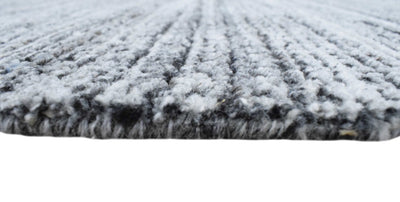 5x8 Blue and Silver Handmade Area Rug Made With Fine Wool and Viscose - The Rug Decor
