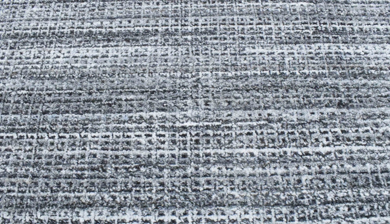 5x8 Blue and Silver Handmade Area Rug Made With Fine Wool and Viscose - The Rug Decor