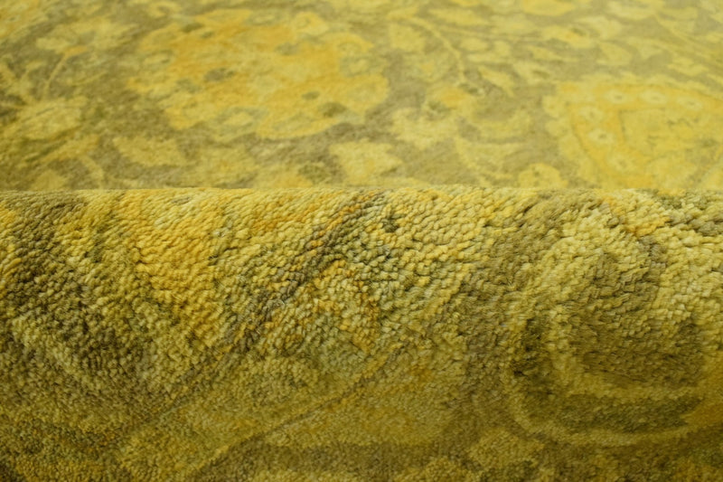 5x8 Gold Handmade Overdyed Wool Area Rug | TUF7 - The Rug Decor