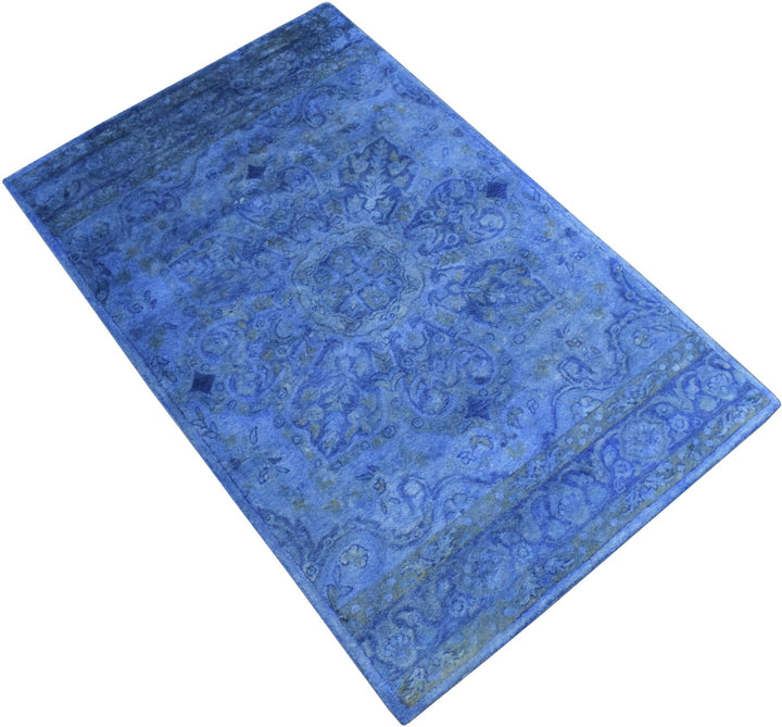 5x8 Gold Handmade Overdyed Wool Area Rug | TUF8 - The Rug Decor