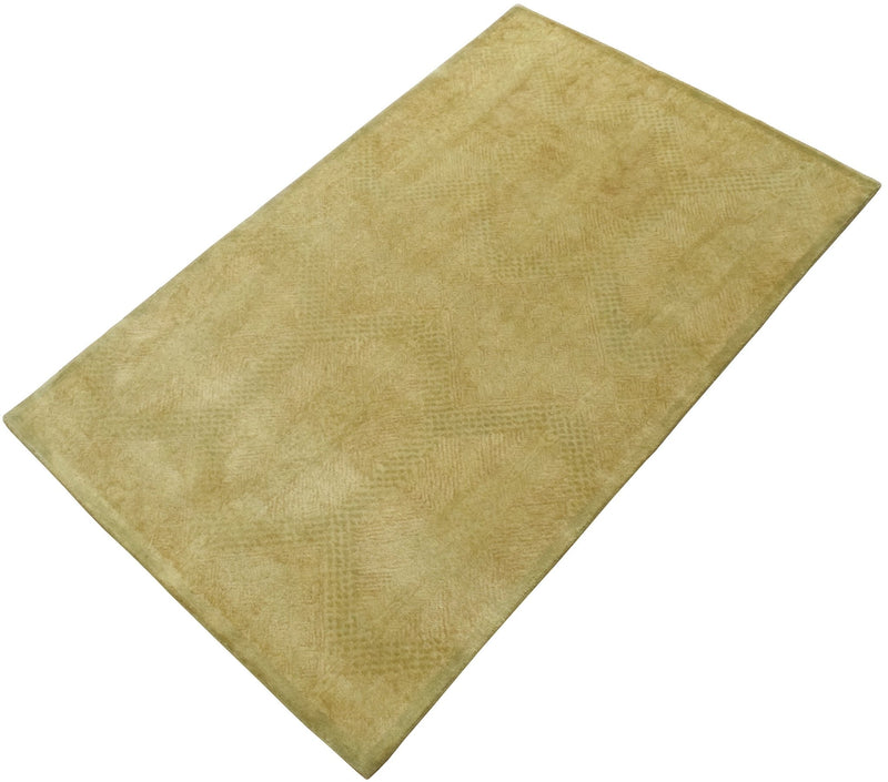5x8 Gold Wool Area Rug | Handmade Area rug made with fine wool - The Rug Decor