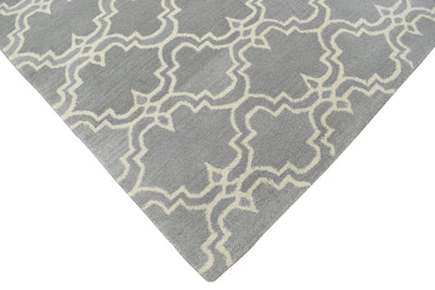 5x8 Gray and Beige Wool Area Rug | Handmade Area rug made with fine wool - The Rug Decor