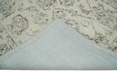 5x8 Hand Hooked Beige and Silver Wool Textured Loop Area Rug | GAR2 - The Rug Decor