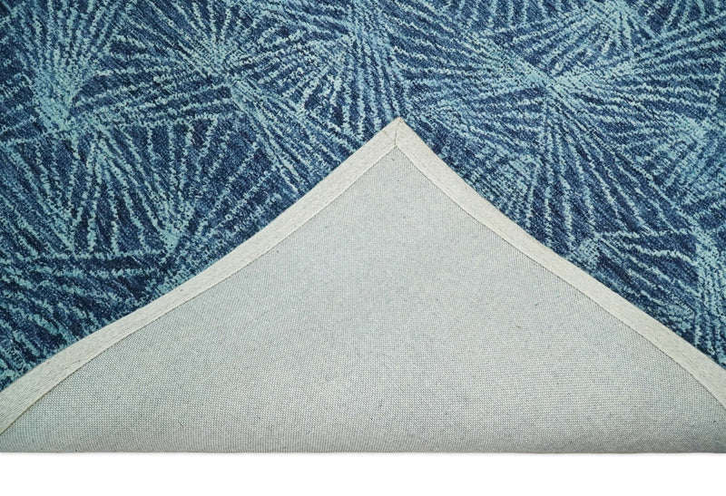 5x8 Hand Tufted Blue and Silver Modern Geometrical Wool Area Rug | TRDMA154 - The Rug Decor